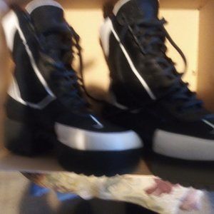 Louis Vuitton Black and White boots